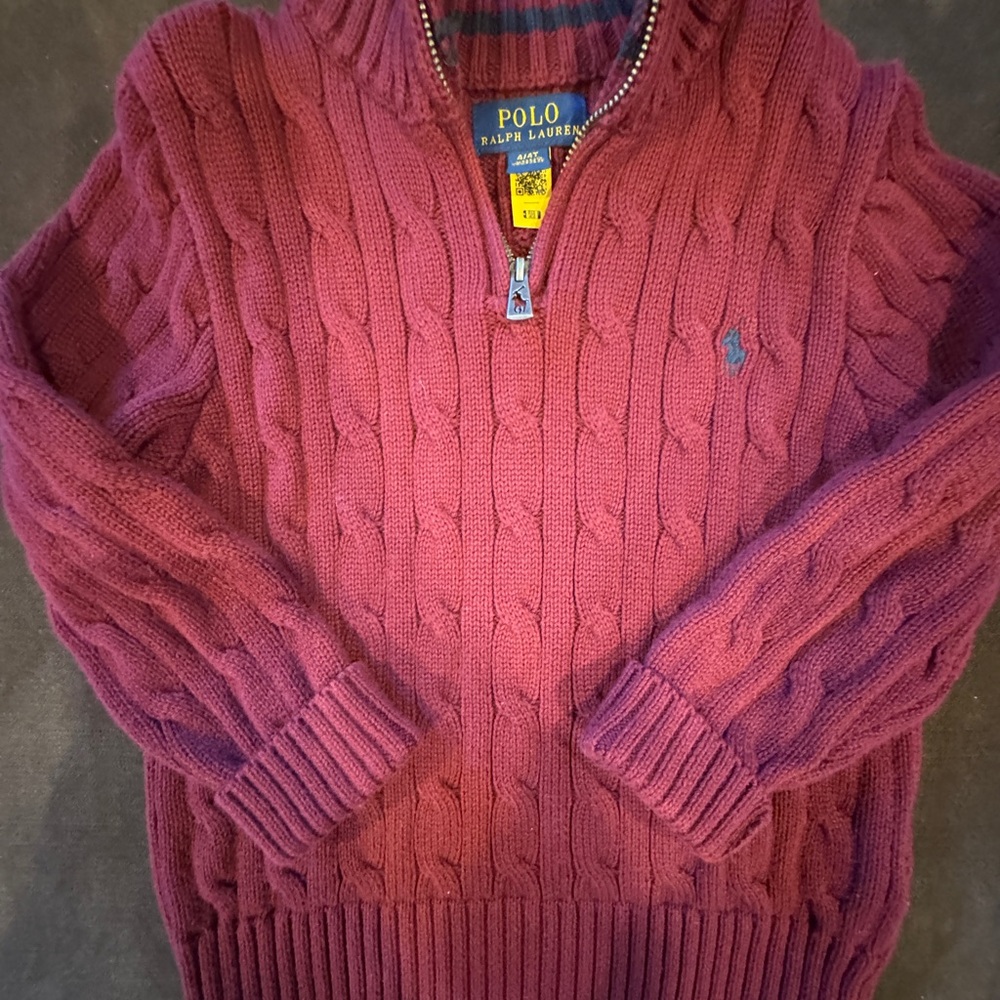 🐎Polo by Ralph Lauren Boys Size 4T Cable Knit Sweater 🐎